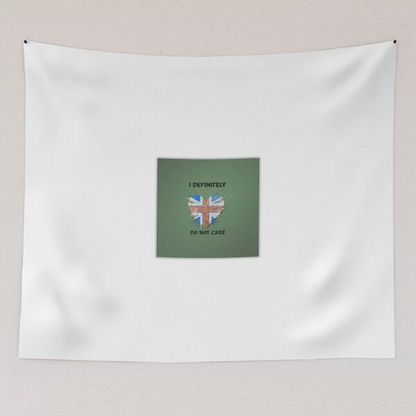 Item preview, I Definitely Do Not Care - Union Jack, Green Background  designed and sold by Here, Then.