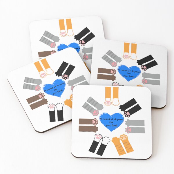 Item preview, A Round of A-paws For You, Dad! designed and sold by MYCatStuff.
