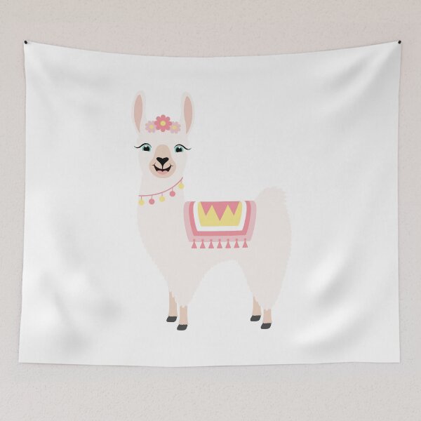 Item preview, Happy Cute Llama designed and sold by Captain Creative.