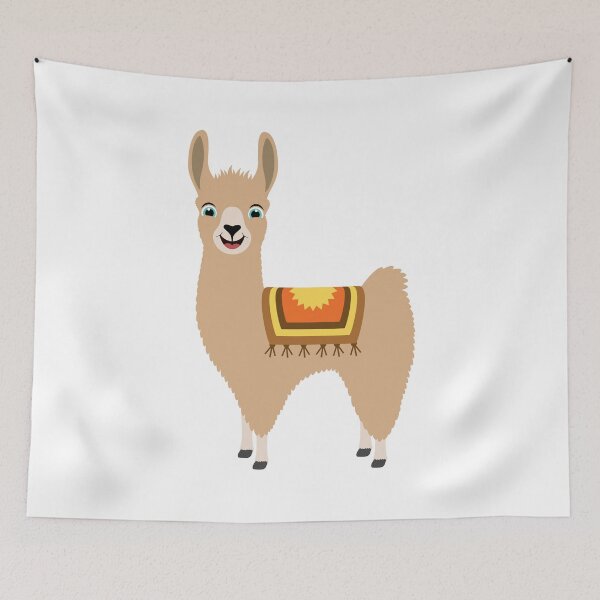 Item preview, Happy Cute Llama designed and sold by Captain Creative.