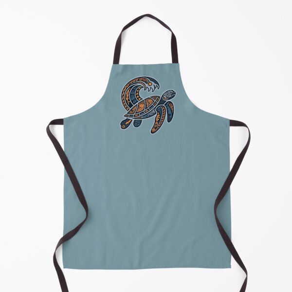 Item preview, Honu Turtle in Tribal Wave with Sun | Blue Gray Polynesian Sea Turtle PNG designed and sold by SilentPowerArt.