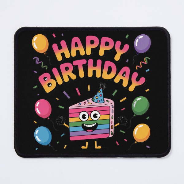 Item preview, Happy Birthday Dancing Cake Slice – Cute Monster Party Vibes designed and sold by Midnight Veil Designs.