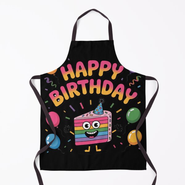 Item preview, Happy Birthday Dancing Cake Slice – Cute Monster Party Vibes designed and sold by Midnight Veil Designs.