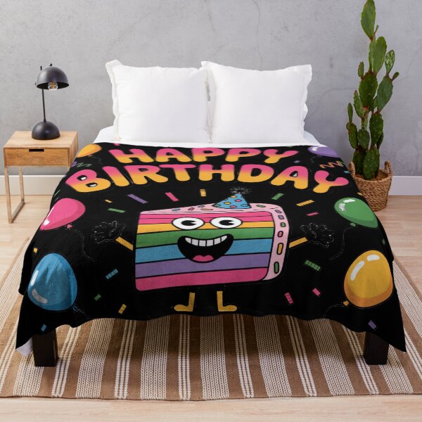 Item preview, Happy Birthday Dancing Cake Slice – Cute Monster Party Vibes designed and sold by Midnight Veil Designs.