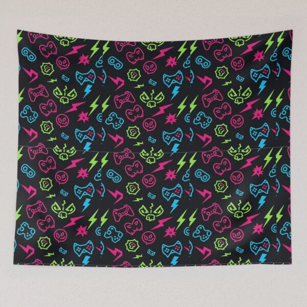 Item preview, Neon Gaming Adventure Pattern designed and sold by StickVerse by Owais.