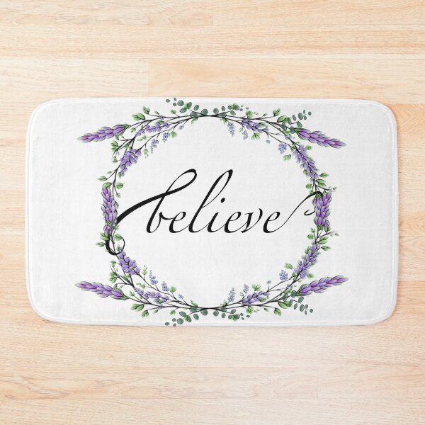 Item preview,  Eucalyptus and Lavender,  “Believe”, romantic calligraphy  designed and sold by hollycooper.