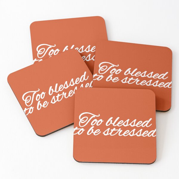 Item preview, Too Blessed To Be Stressed — Typographic Sticker designed and sold by SassouPrints.