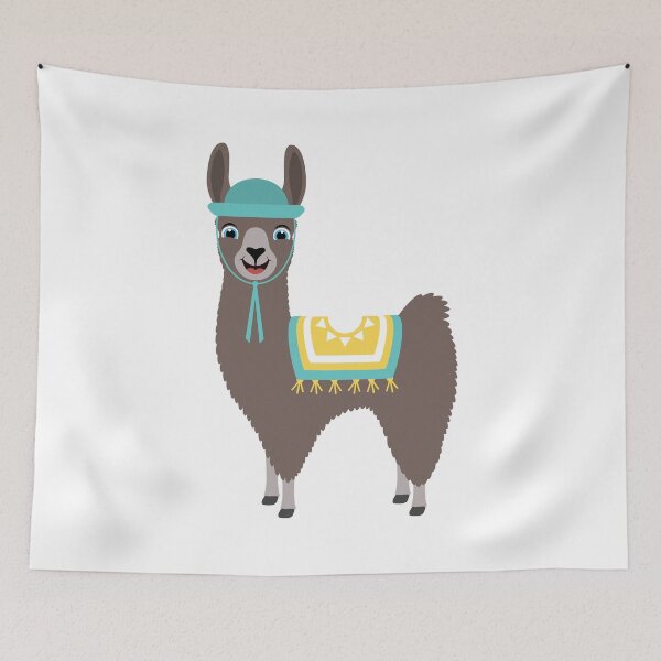 Item preview, Happy Cute Llama designed and sold by Captain Creative.