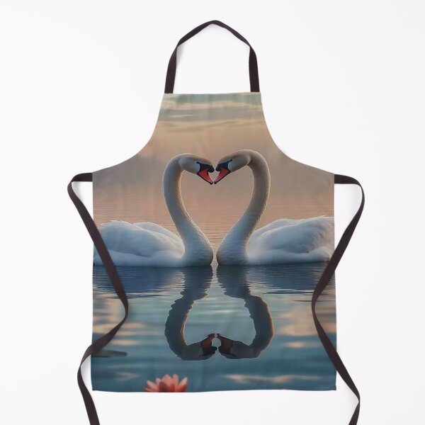 Item preview, Drawing of Swans Creating Love Heart Symbol designed and sold by NivyasArtistry.