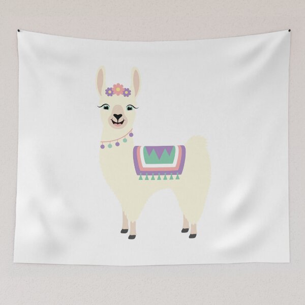 Item preview, Happy Cute Llama designed and sold by Captain Creative.