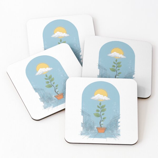 Item preview, Sunlit Potted Plant – Urban Green Illustration designed and sold by FMproject.