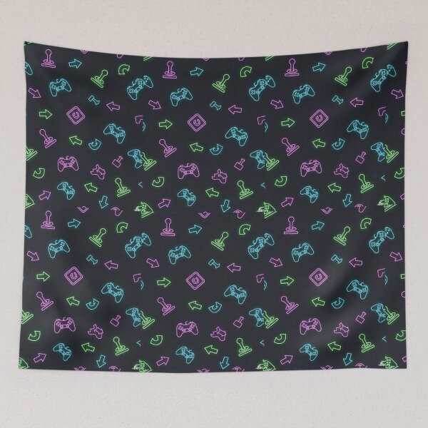 Item preview, Retro Arcade Glow Pattern designed and sold by StickVerse by Owais.