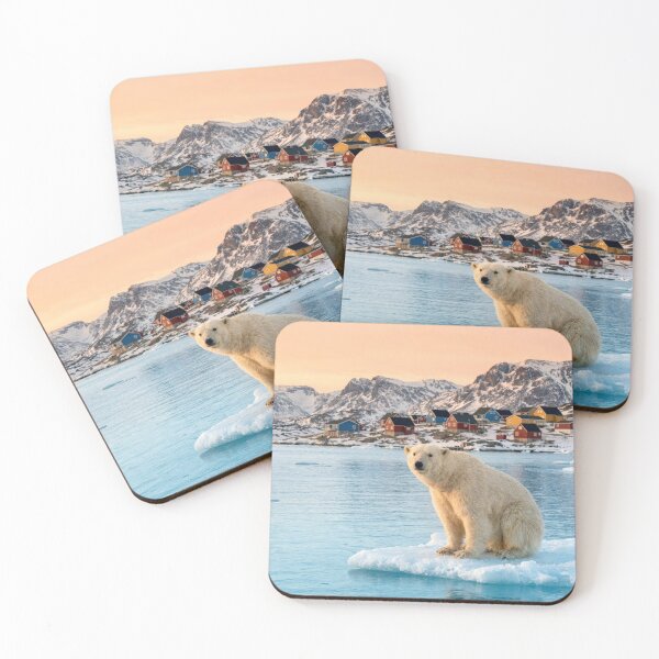 Item preview, Polar Bear Sitting On an Ice Floe In a Greenland Bay designed and sold by Maria Dryfhout.