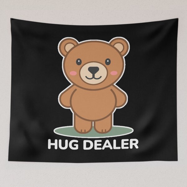 Item preview, Hug Dealer - Cute Teddy Bear Funny Pun designed and sold by Shape Snip Studio.