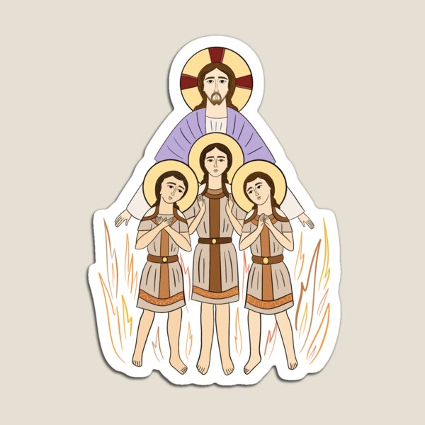 Artikelvorschau, Ananias, Azarias, Mishael – 3 heilige Jünglinge im Feuer entworfen und verkauft von CopticByDesign.