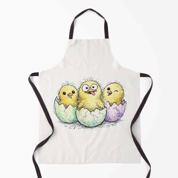 Item preview, Cute Hatching Baby Chicks Watercolor Funny Trio designed and sold by PixelQ.