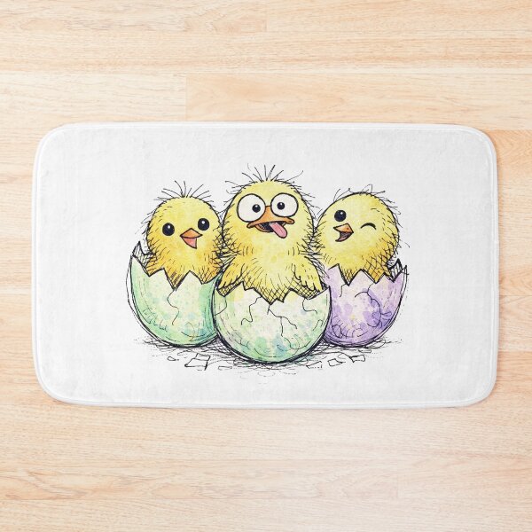 Item preview, Cute Hatching Baby Chicks Watercolor Funny Trio designed and sold by PixelQ.