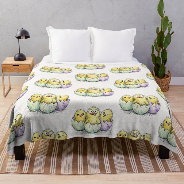 Item preview, Cute Hatching Baby Chicks Watercolor Funny Trio designed and sold by PixelQ.