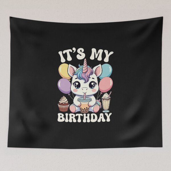 Item preview, It's My Birthday Unicorn Girl Kids Party Celebration designed and sold by GrumpySableye.