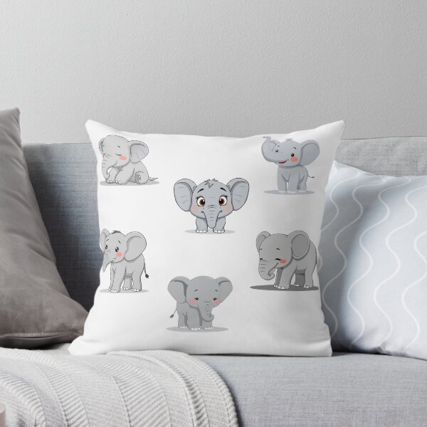 Item preview, Adorable Baby Elephant Sticker Set: Cute Cartoon Elephant Illustrations in Various Poses and Expressions designed and sold by 9CreativeCorner.