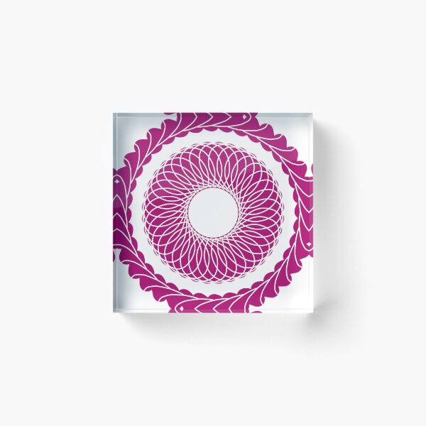 Item preview, Pink Geometric Mandala Circle | Modern Spirograph Floral Pattern designed and sold by Anju_an_artist.