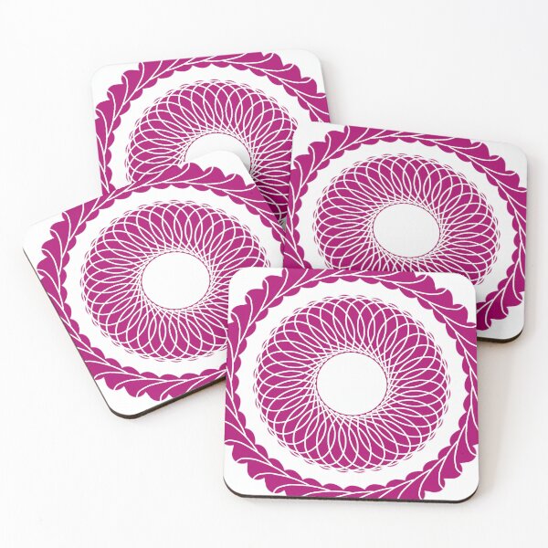 Item preview, Pink Geometric Mandala Circle | Modern Spirograph Floral Pattern designed and sold by Anju_an_artist.