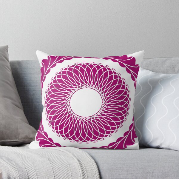 Item preview, Pink Geometric Mandala Circle | Modern Spirograph Floral Pattern designed and sold by Anju_an_artist.