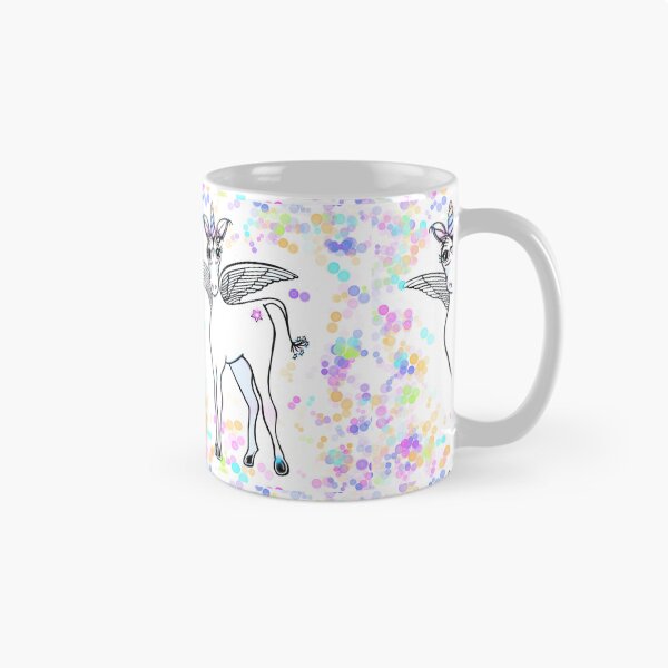 Item preview, Fun Flying winged unicorn with pink, purple, blue, and  gold polka dots  designed and sold by hollycooper.