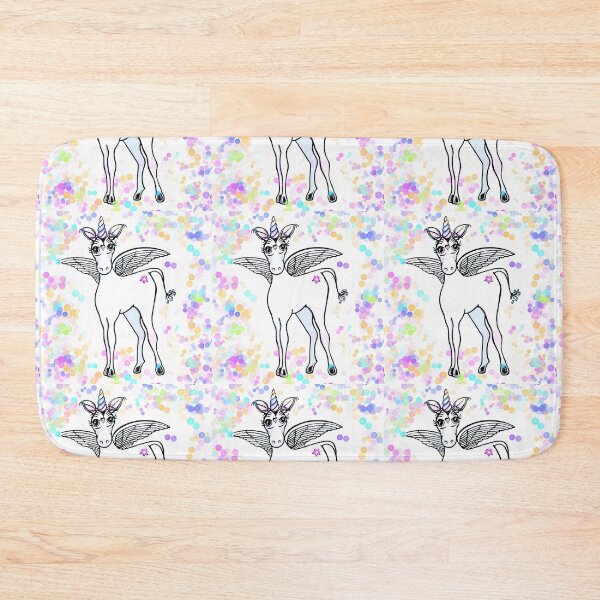 Item preview, Fun Flying winged unicorn with pink, purple, blue, and  gold polka dots  designed and sold by hollycooper.