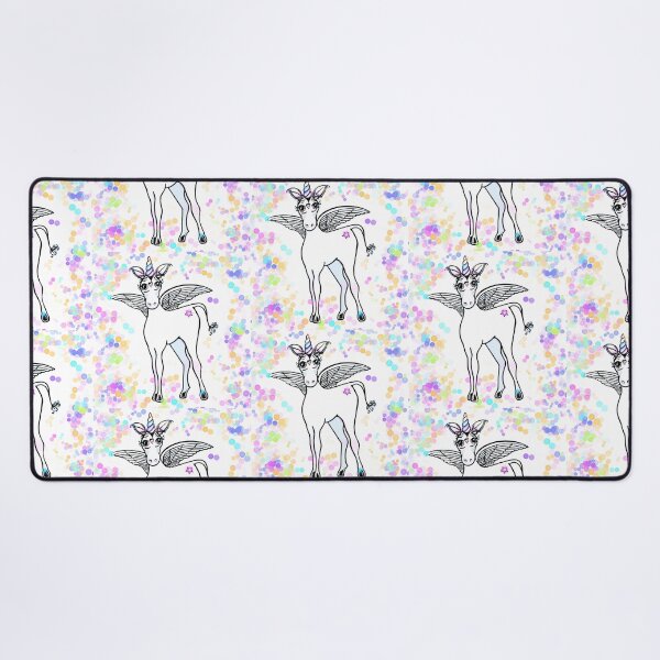 Item preview, Fun Flying winged unicorn with pink, purple, blue, and  gold polka dots  designed and sold by hollycooper.