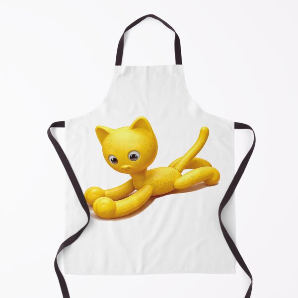 Item preview, Yellow East German plastic toy cat designed and sold by LLSwiss.
