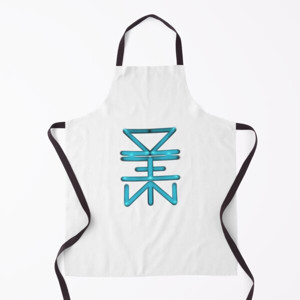 Item preview, Zen, stylized minimalist neon teal blue calligraphy handwriting script designed and sold by hollycooper.