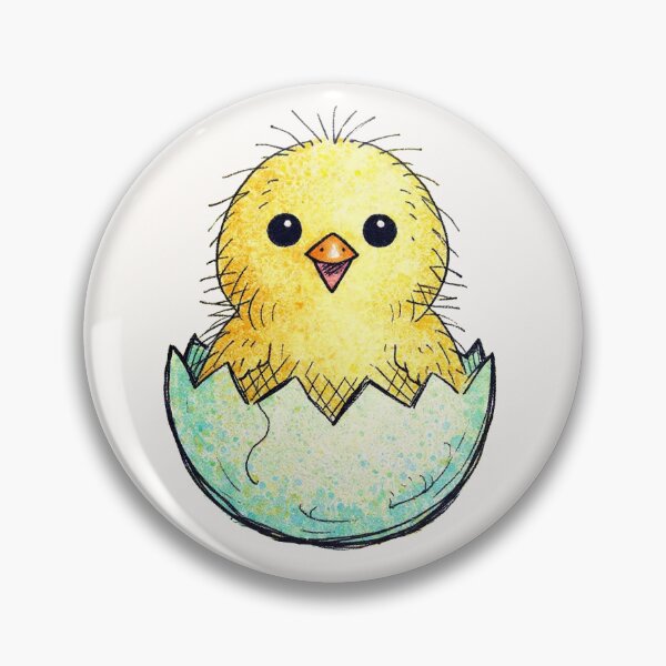 Item preview, Cute Kawaii Easter Chick Hatching Egg Watercolor designed and sold by PixelQ.