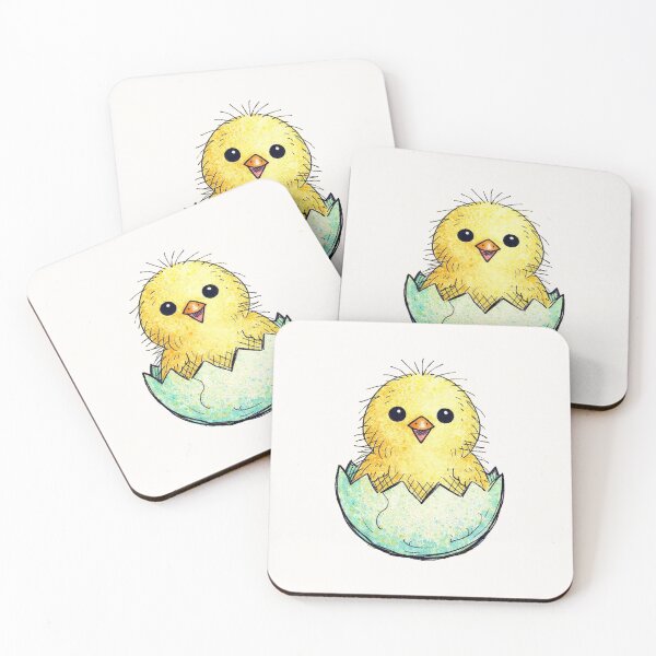 Item preview, Cute Kawaii Easter Chick Hatching Egg Watercolor designed and sold by PixelQ.