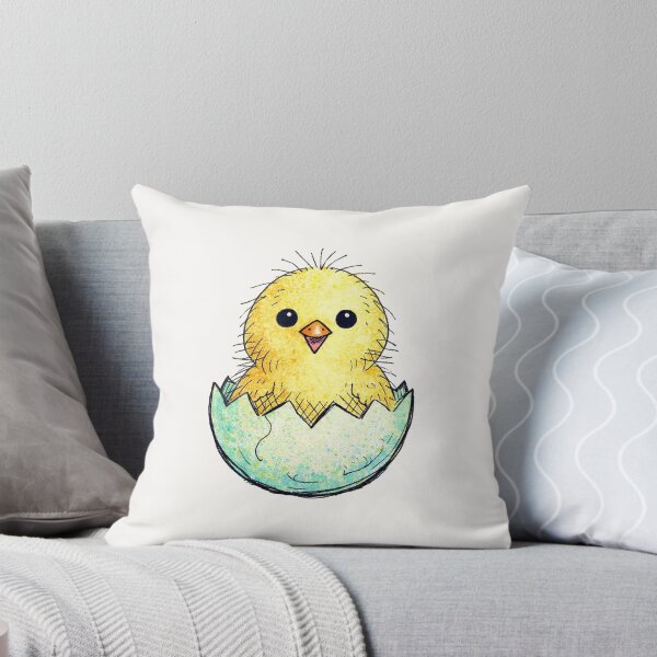 Item preview, Cute Kawaii Easter Chick Hatching Egg Watercolor designed and sold by PixelQ.
