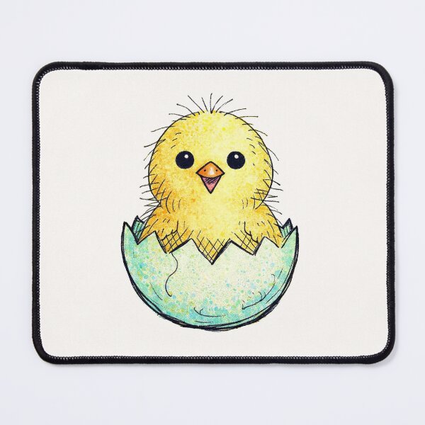 Item preview, Cute Kawaii Easter Chick Hatching Egg Watercolor designed and sold by PixelQ.