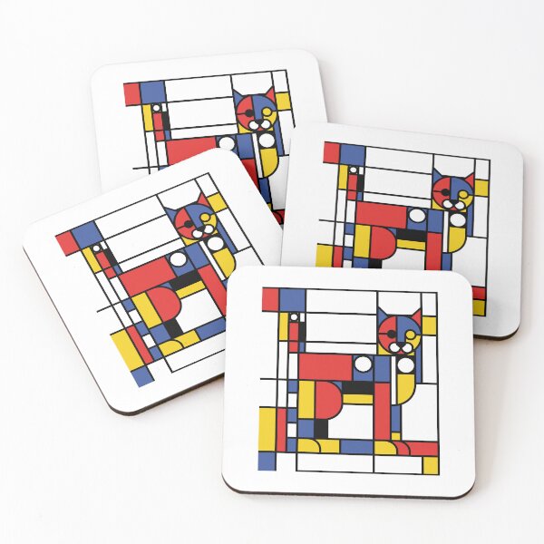 Item preview, Abstract Geometric Feline - Contemporary Art Composition designed and sold by Czuk Designs.