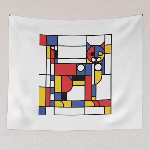 Item preview, Abstract Geometric Feline - Contemporary Art Composition designed and sold by Czuk Designs.