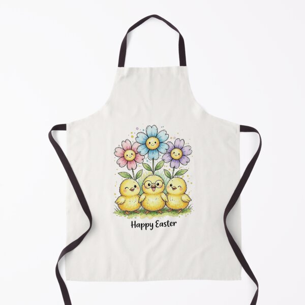 Item preview, Cute Easter Chicks with Glasses & Happy Flowers designed and sold by PixelQ.