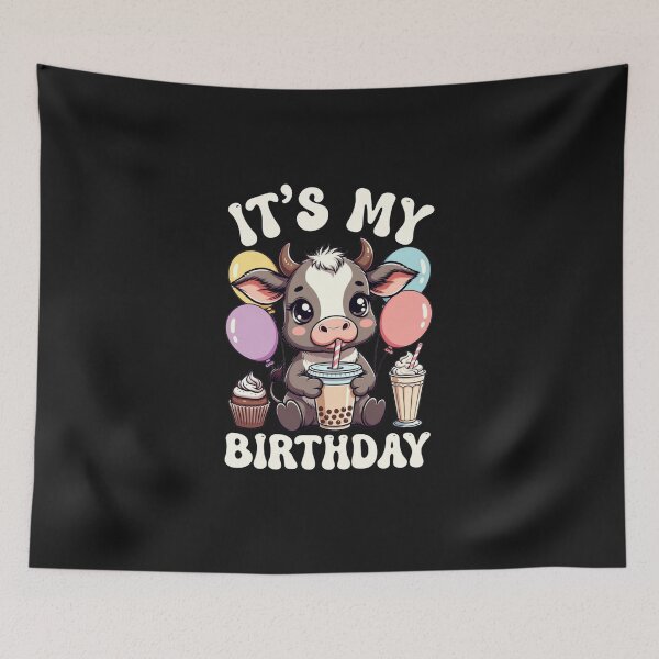 Item preview, It's My Birthday Cow Birthday Celebrant Farm Animal Lover designed and sold by GrumpySableye.