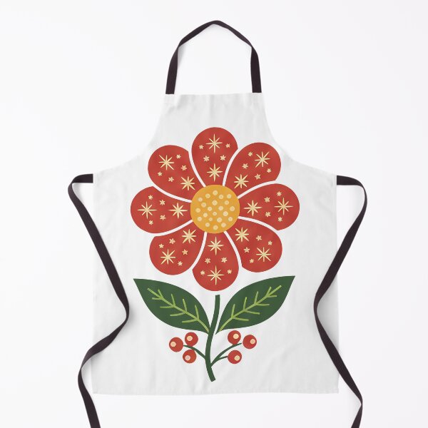 Item preview, Folk Art Red Daisy – Scandinavian Folk Art by heidiannemorris © designed and sold by FOLK ART FUSION.