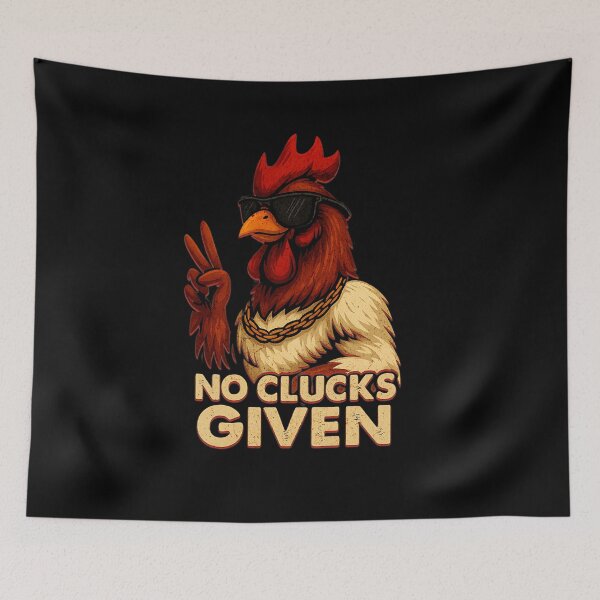 Item preview, No Clucks Given Funny Rooster Attitude Chicken Humor Sarcastic Animal designed and sold by CarantinedChaos.