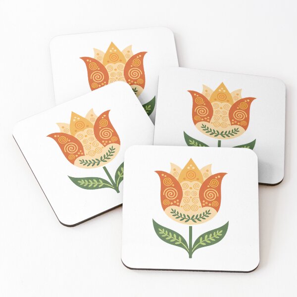 Item preview, Folk Art Tulip – Scandinavian Folk Art by heidiannemorris © designed and sold by FOLK ART FUSION by heidiannemorris.