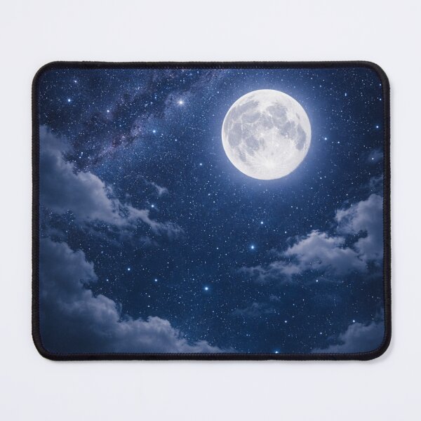 Item preview, Full moon over a starry sky designed and sold by JuViRo.