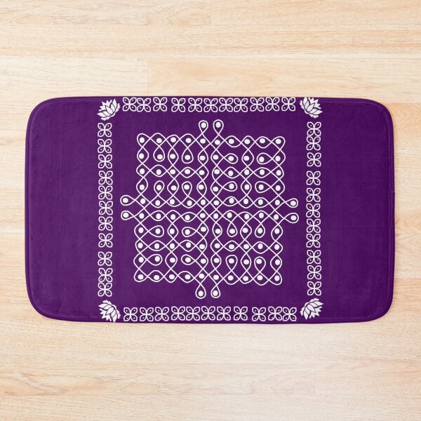 Item preview,  Sikku Kolam Geometric Loop Pattern - Dark Background designed and sold by ShreecreatE.