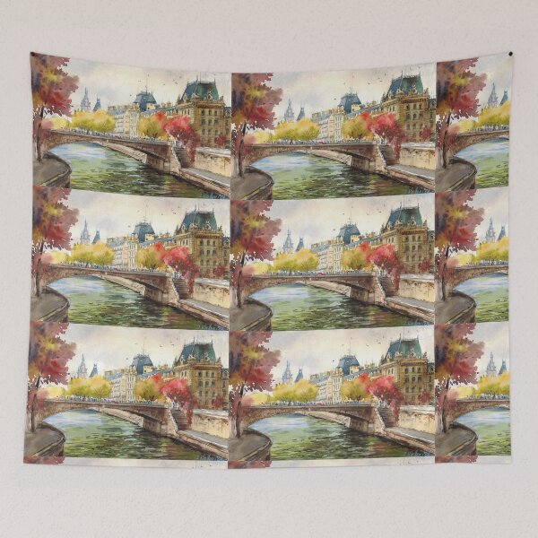 Item preview, View of the Paris, France, Seine River designed and sold by Colibri77.