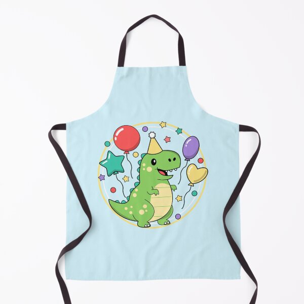 Item preview, Cute Dinosaur Birthday Party – Kawaii Dino with Balloons designed and sold by ZnDigitalPrints.