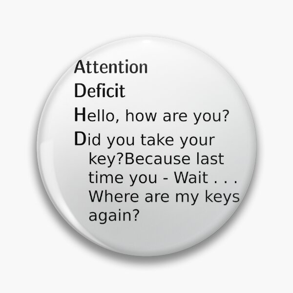 Item preview, ADHD acronym designed and sold by PRINTareto-d.