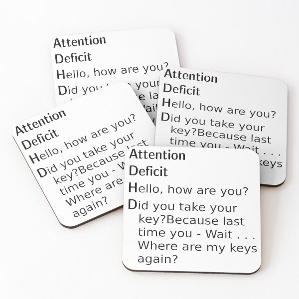 Item preview, ADHD acronym designed and sold by PRINTareto-d.