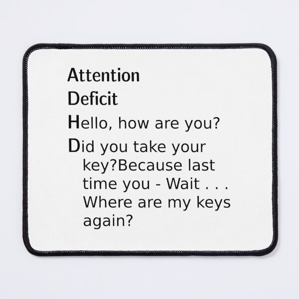 Item preview, ADHD acronym designed and sold by PRINTareto-d.